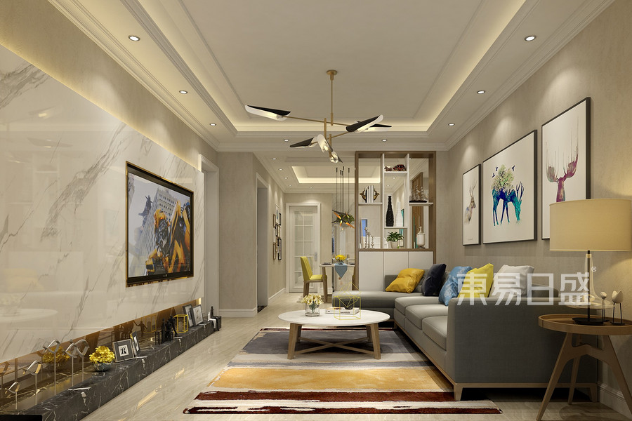 北歐風(fēng)格客廳裝修設(shè)計(jì)效果圖_2019裝修案例圖片-東易日盛裝飾集團(tuán)官網(wǎng)