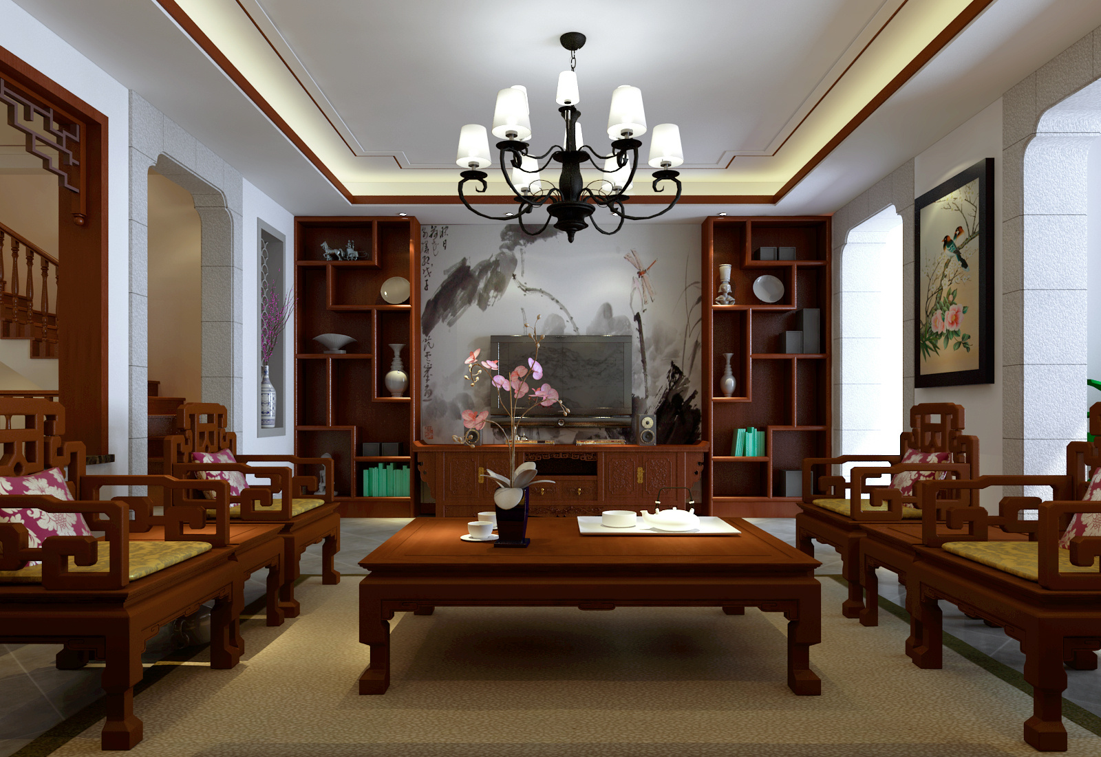 金域藍灣聯(lián)排別墅樣板間裝修設(shè)計效果圖